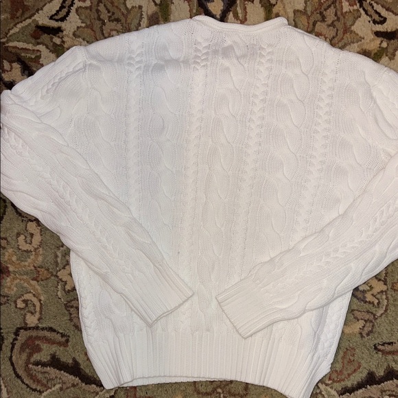 Polo Ralph Lauren White Cable Knit Sweater - Picture 6 of 6